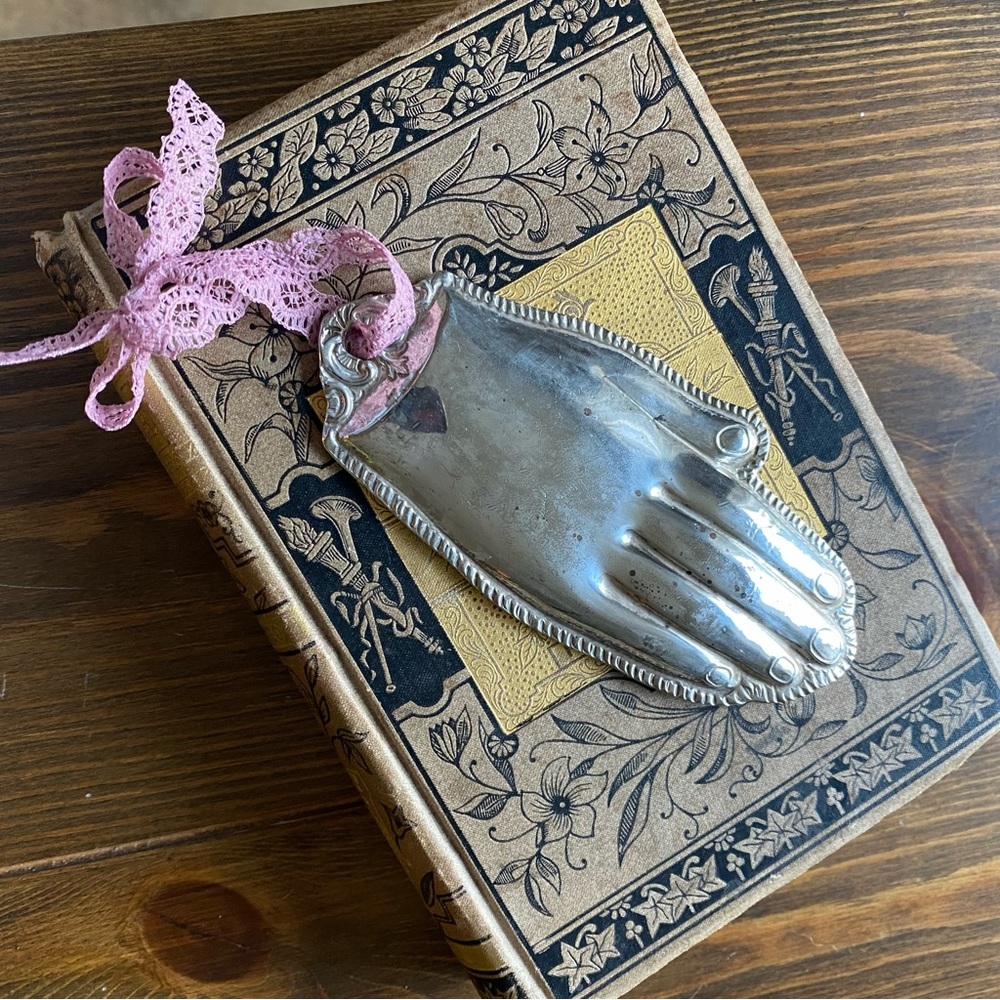 Vintage pewter hand ornament made in Germany